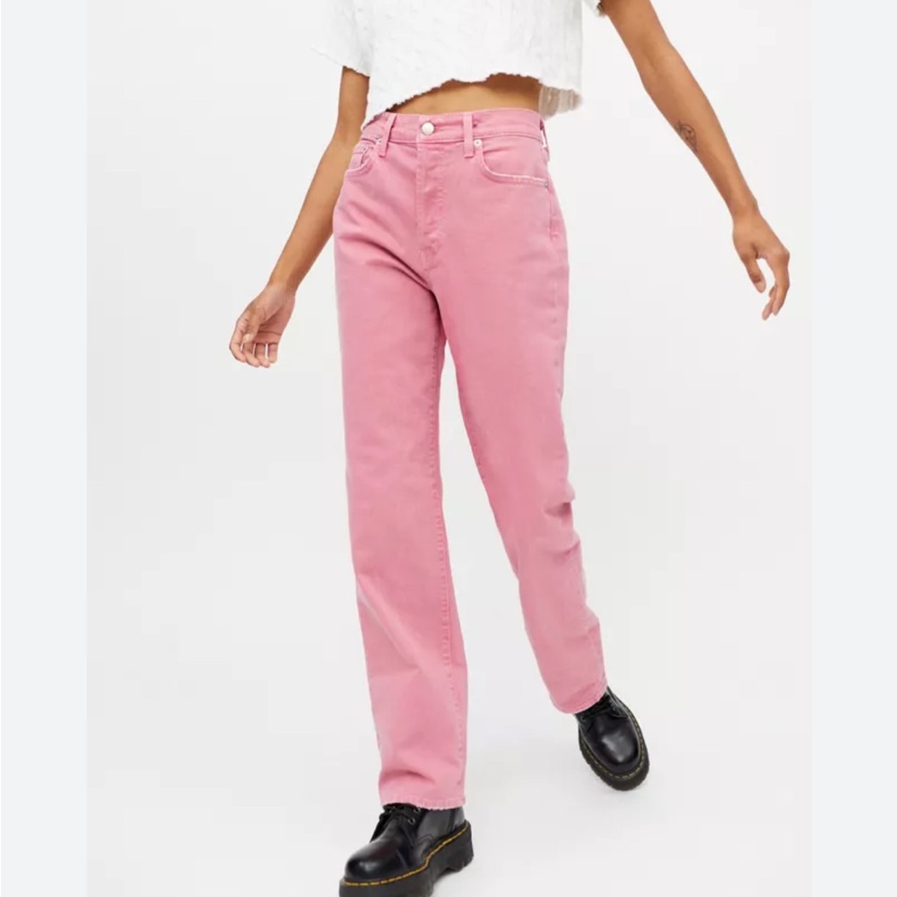 Pistola Women’s Cotton Straight Leg Pink Jeans Size 29